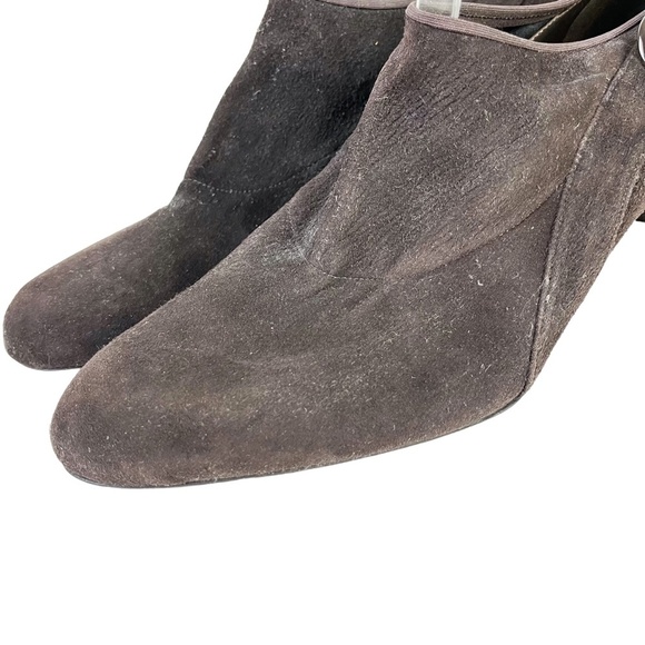 STUART WEITZMAN Chocolate Brown Genuine Leather Suede High Heels Shoes 9.5 W - Picture 9 of 16